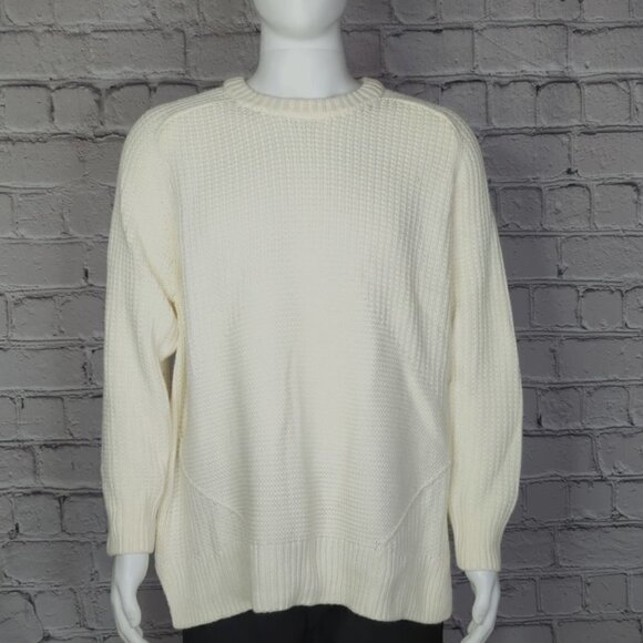 Michael Kors Ivory Knit Crew Neck Sweater, Men's XL - Picture 2 of 10